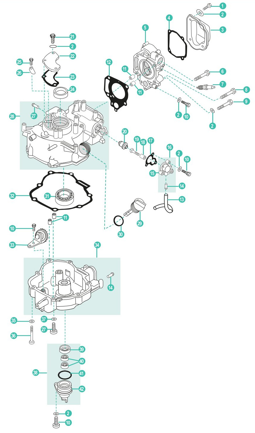 Parsun F4 und F5 Motorblock