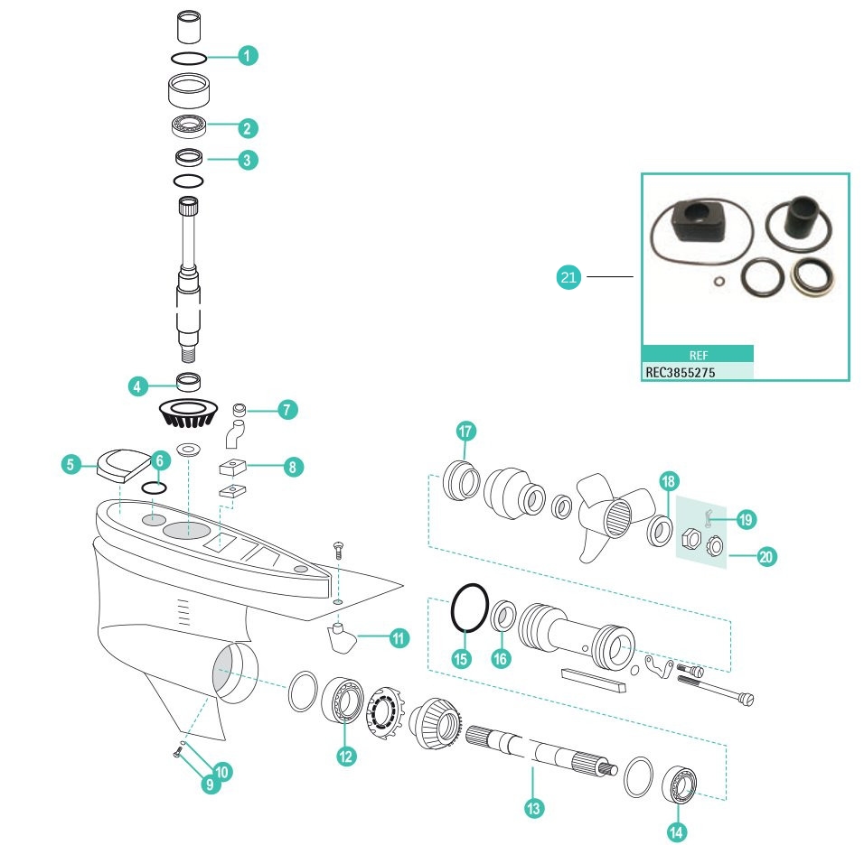 OMC Cobra Unterwasserteil 1994-1998