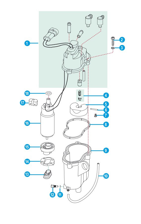 Parsun F15 A, F20 A - elektrische Öl Pumpe