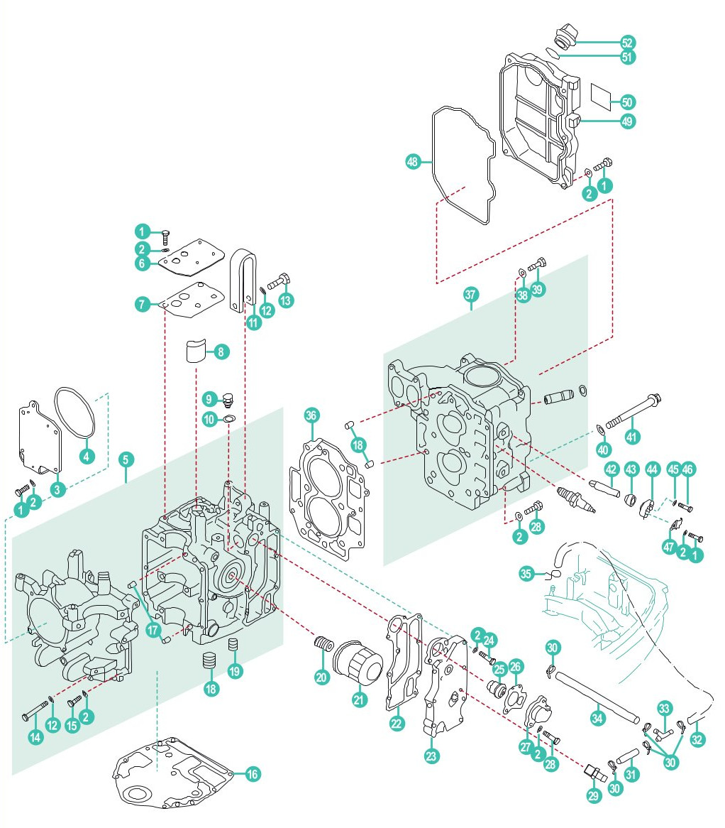 Parsun F25B / F25F - CYLINDER