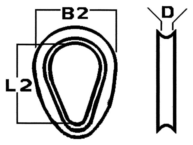 Ronstan Kausche Edelstahl Draht Ø 3 mm RF2180