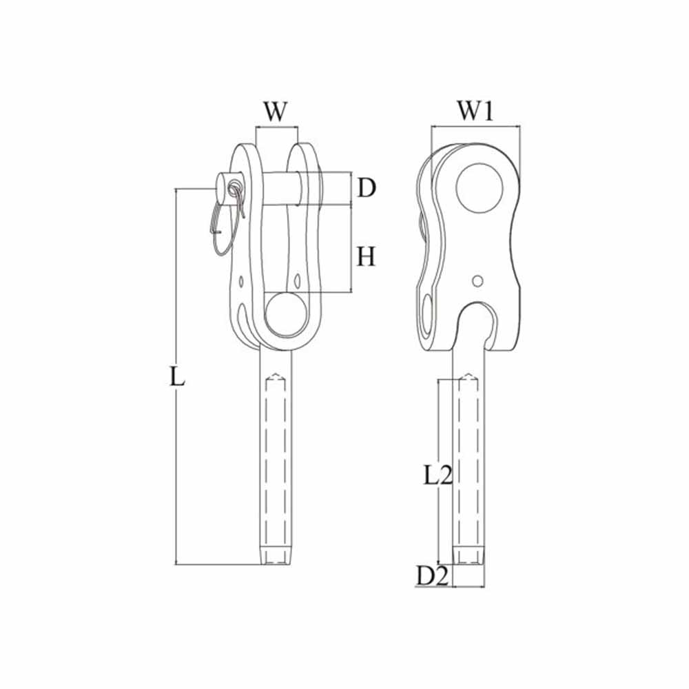 Toggle-Terminal Ø3mm Maße