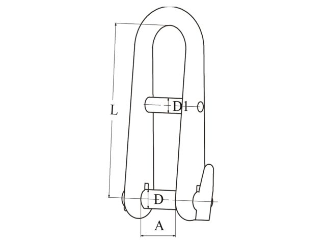 Talamex Schlüsselschäkel mit Steg 60mm Edelstahl