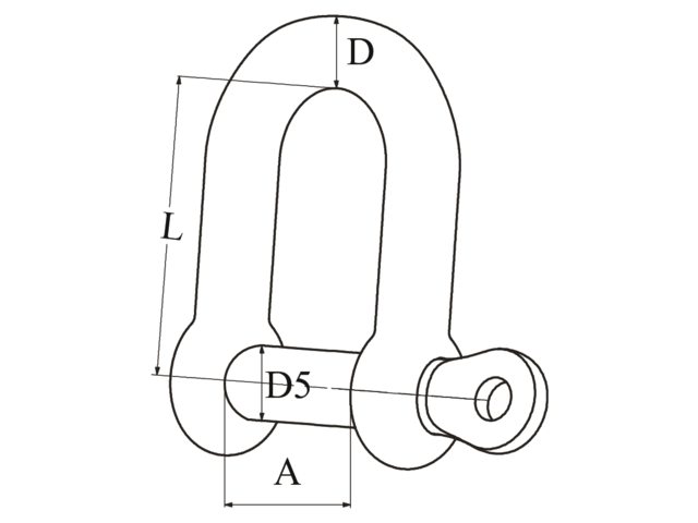 Talamex Schäkel Form D unverlierbarer Bolzen 4mm Edelstahl