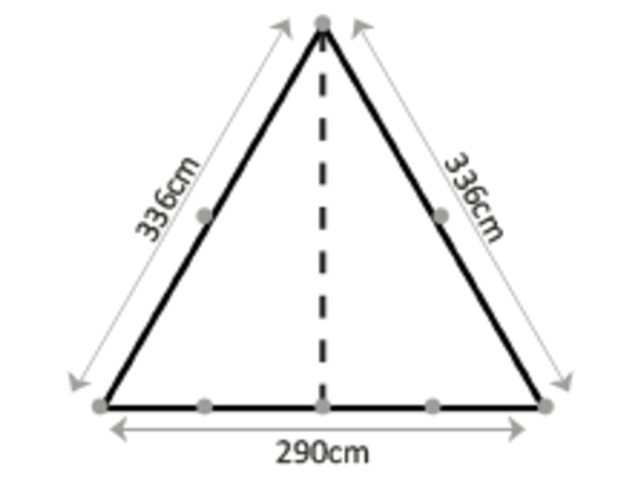 Sonnensegel Dreieck weiß 336x336x290cm