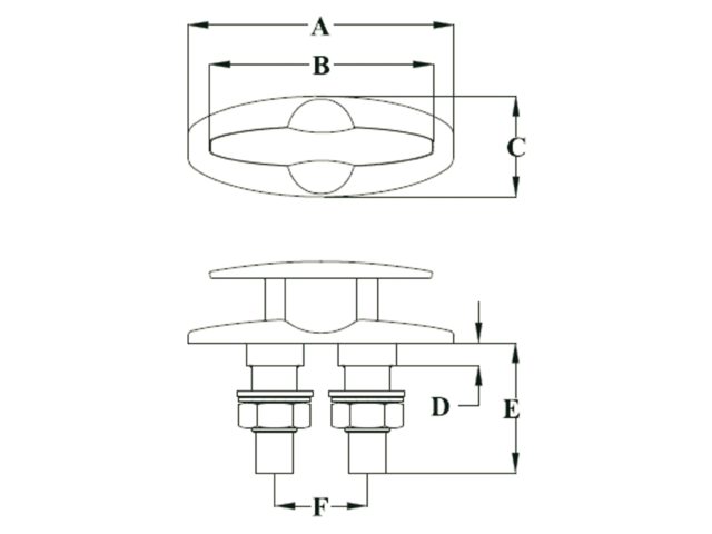 Talamex Klampe versenkbar 185mm