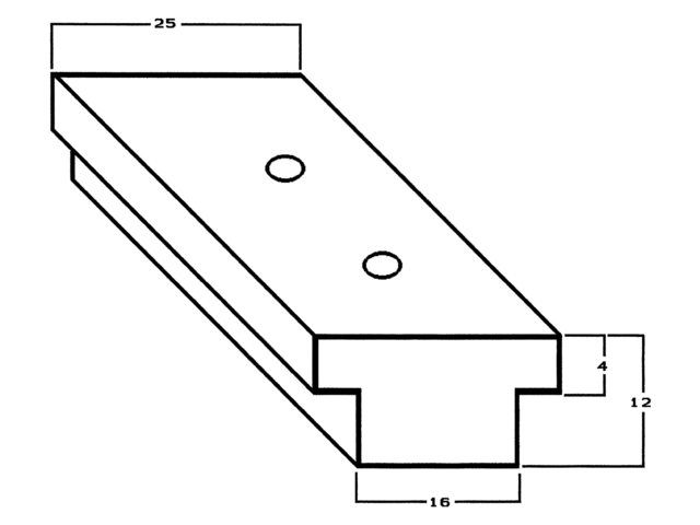 Genuaschiene 20x3mm Alu 0.6m