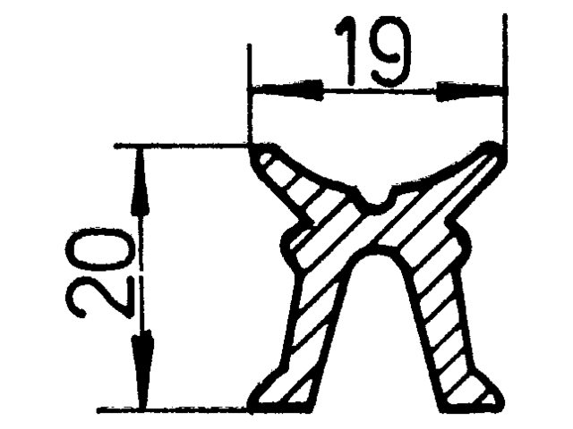 X-Schiene 19x19mm 90cm 745