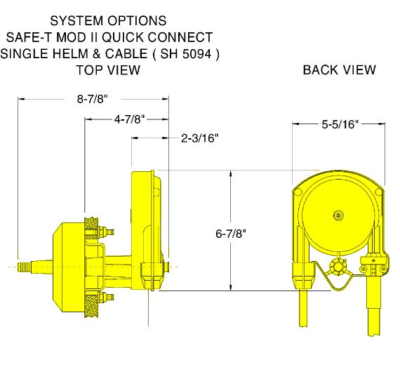 Teleflex Bootssteuerung Safe-T QC 20 Fuss / 610 cm