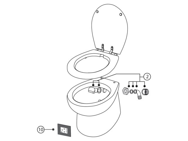 Albin Marine Toilette Silent Premium 12V