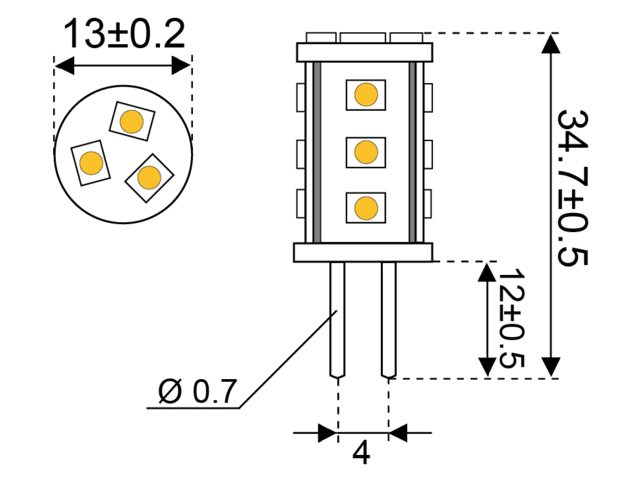 S-LED 15 8-30V G4-unten