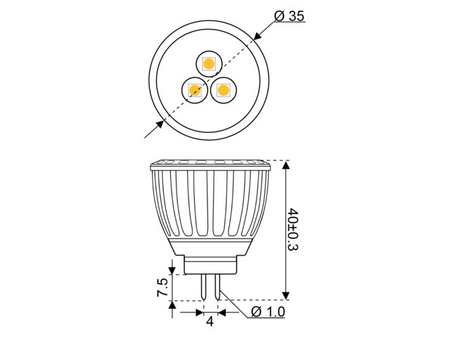 S-LED 3 10-30V GU4