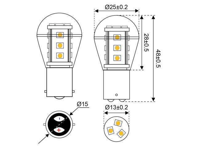 S-LED 15 10-30V BA15d