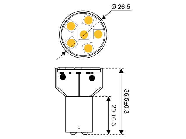 S-LED 6 10-30V BA15d