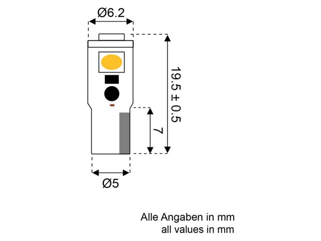 LED T5Wedge Instrumenten-Lampe 10-30V