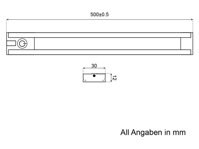 LED-Lichtleiste mit Sensorschalter dimmbar 10-30V 3000K 8W