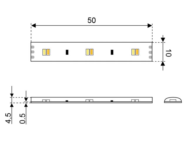 S-LED 120 Lichtband ww-kw 12V 2200-4000K 50cm