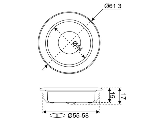 LED Einbauleuchte dimmbar 10-15V 2700K 51mm