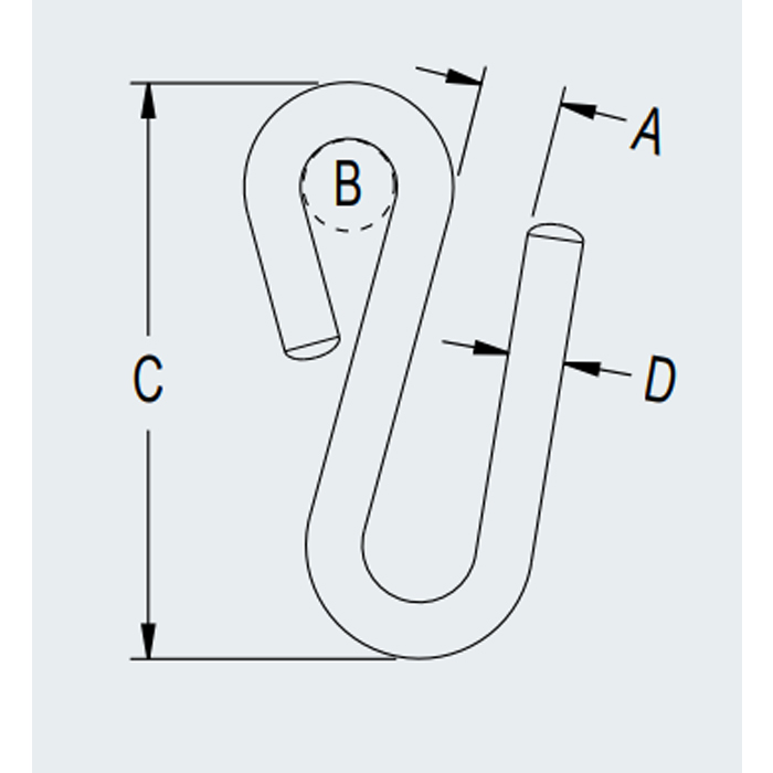 Ronstan S-Haken / S-Hook RF48A Ø 6 mm Edelstahl