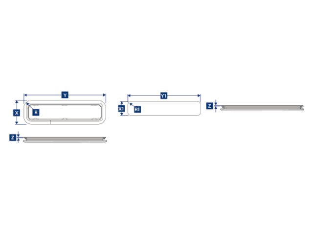 Lewmar Festfenster Gr1 Trim weiss