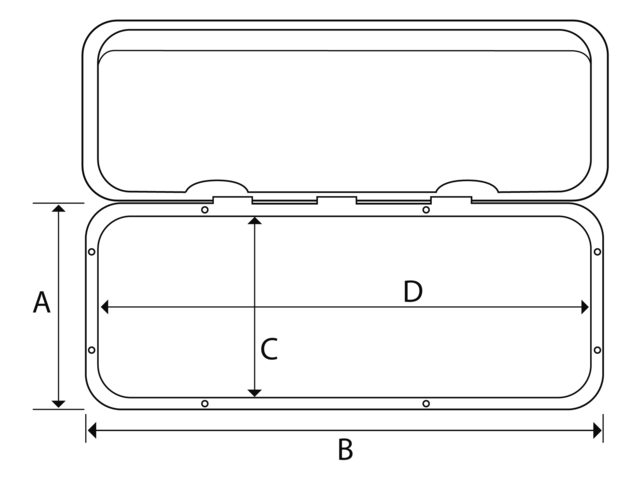 Inspektionsluke mit Kasten 243x607x182mm