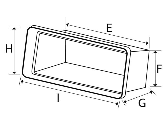 Inspektionsluke mit Kasten 243x607x182mm