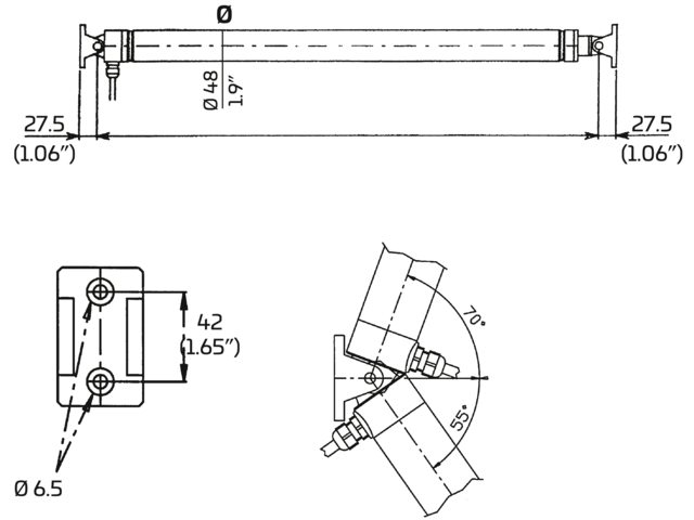 ° AV 3012 Hatchlifter - stroke 300mm - 12V