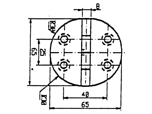 Scharnier Dia 65mm 90°