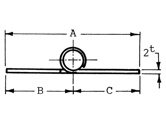 Scharnier Edelstahl 75.5x151x2mm