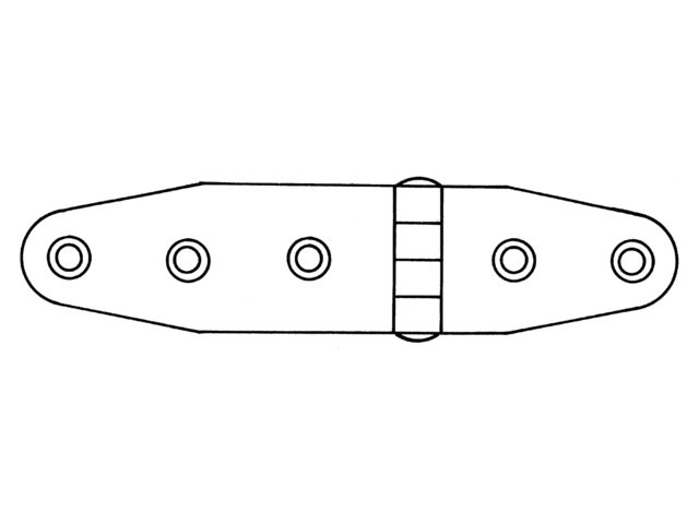 Scharnier Edelstahl 101x27.5x2mm