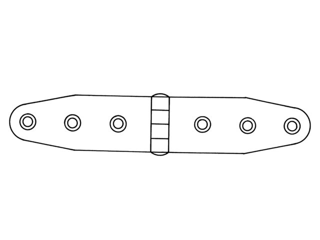 Scharnier Edelstahl 101x27.5x2mm