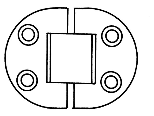 Scharnier Edelstahl 51x38x1.5mm