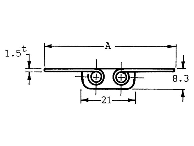 Scharnier Edelstahl 51x38x1.5mm