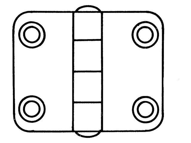 Scharnier Edelstahl 46x37x2mm