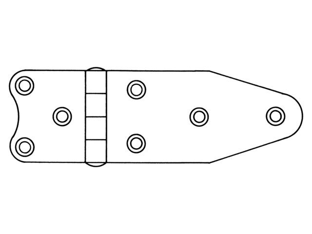 Scharnier Edelstahl 75x40x2mm