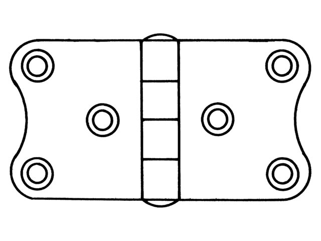 Scharnier Edelstahl 75x40x2mm