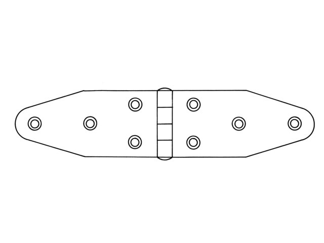 Scharnier Edelstahl 180x40x2mm