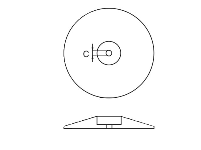 Ruderblatt-Anode Zink 70mm