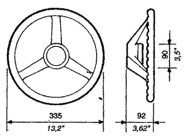 V32W Steuerrad weiß