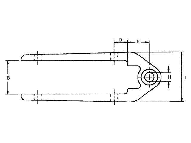 RF2501 Ruderbeschlag Gabel