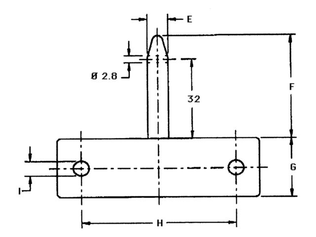 RF2515 Spiegelbeschlag Zapfen