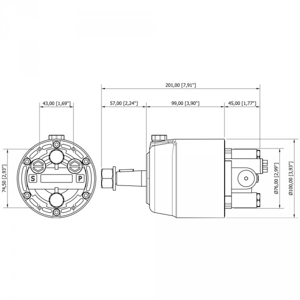 Mavi Mare GE50 Hydraulische Steuerung für 18 - 30ft Boote