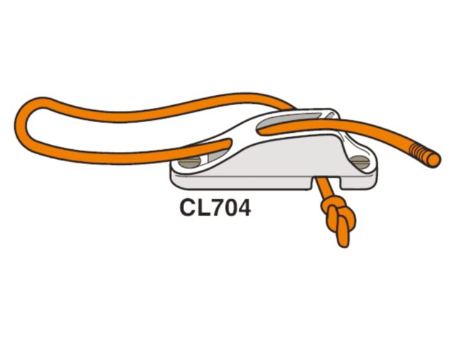 Clamcleat CL704MK1 mit Leitöse 3 - 6mm Aluminium Info