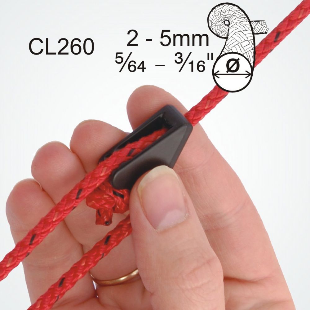 Clamcleat CL260G 2 - 5mm Nylon 8 Stk. Info