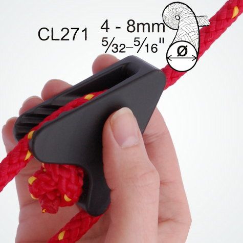 Clamcleat CL271R 4 - 8 mm Nylon Schwarz Info