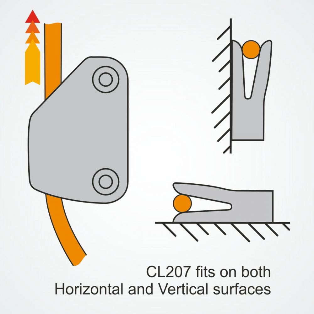 Clamcleat CL207 (Bb) Klemme vertikal 6 - 10mm Nylon Info