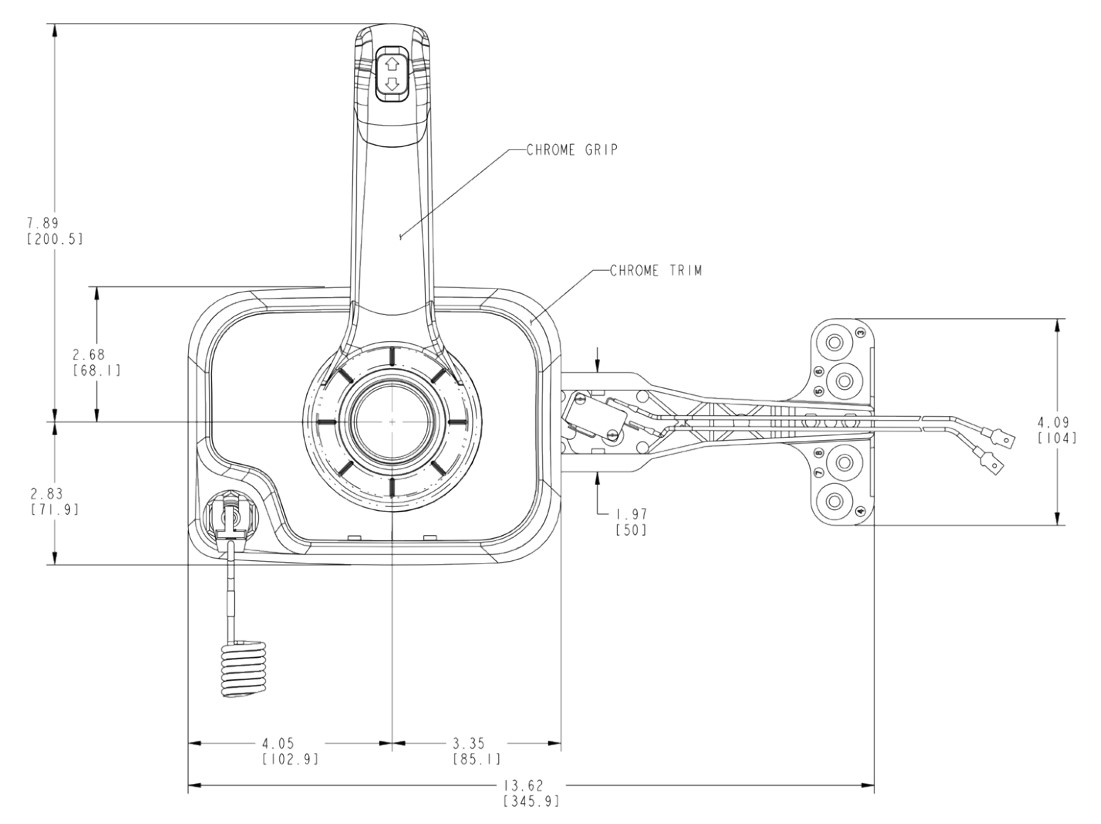 Fernbedienung CHX 8050 Mit Chrom Hebel ohne Trimm