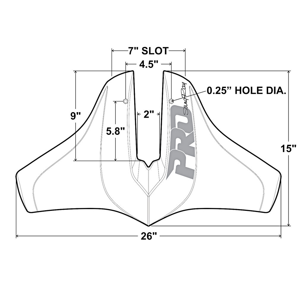 StingRay Hydrofoil Stabilisator Classic Pro 40-300 HP (Drill)