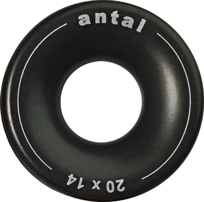 Antal Aluminium Low Friction Ringe  D1=20mm  D2=50mm  Ø=14mm  T=22mm  Gewicht 0 044kg  Arbeitslast 3200kg