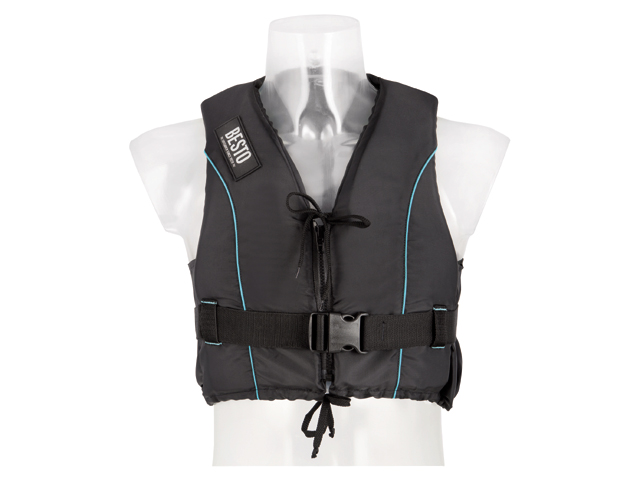 Besto Dinghy Zipper All schwarz/aqua 50N L